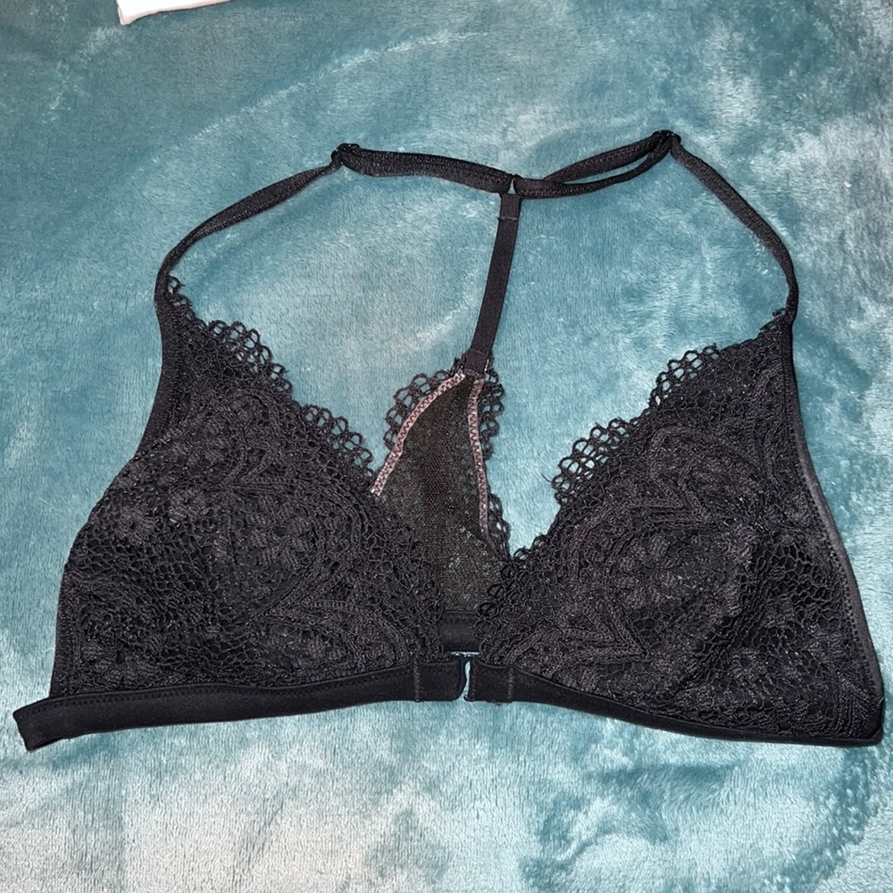Victoria's Secret Black Lace Triangle Bra